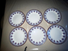 RARE !!! 6 ASSIETTES PLATES SARREGUEMINES  DÉCOR SOFIA U&C