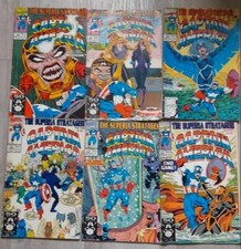 6 comics MARVEL originaux Captain America 388 à 392 - année 1991