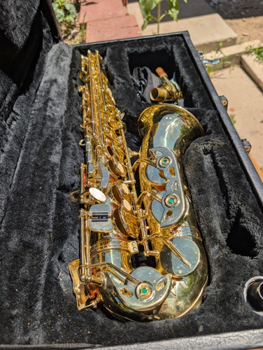 Gold alto sax - gold, with