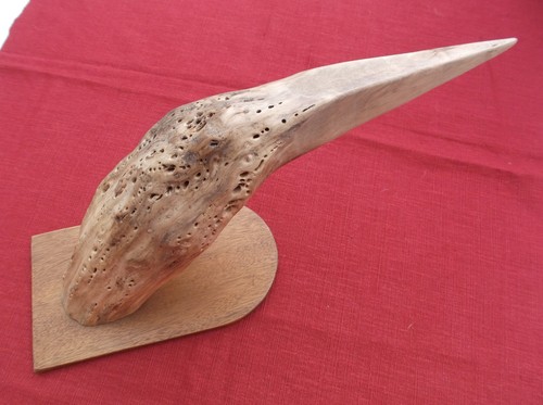 Sculpture bois flotte heron - bois,