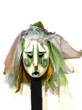 Ancien Masque déguisement Halloween Carnaval style Vénitien Fait main