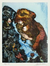 Luc SIMON, FEMME / WOMAN 1975 lithographie signée