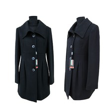Manteau Femme " Coats&Coats " Modèle Parigi Noir Variées Tailles Laine &