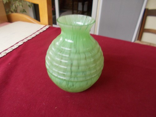 Vase verre moucheté - verre,