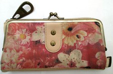 - LOLLIPOPS Compagnon portefeuille/porte-monnaie toile/métal  TBEG vintage