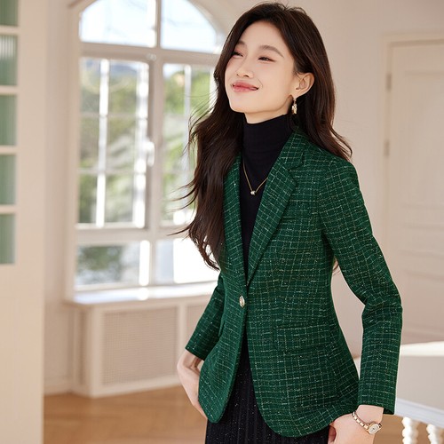 Blazer femme élégant vert - blazer,