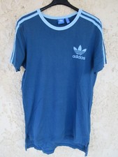 T-shirt ADIDAS TREFOIL rétro vintage Pcoton marine bleu ciel shirt jersey M