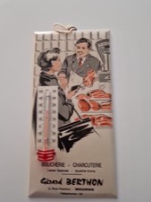 THERMOMÈTRE ANCIEN PUB BOUCHERIE CHARCUTERIE ALIMENTAIRE MÉTIER LITHOGRAPHIE 