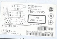 Autoradio d'origine FIAT GRANDE PUNTO 7354918880