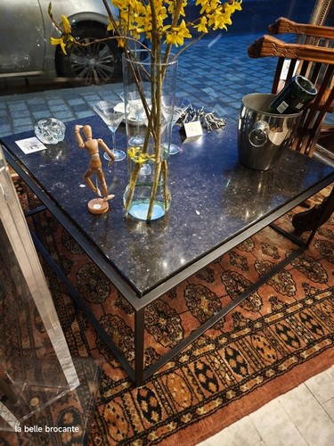 Table basse metal marbre - basse, et