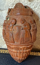 SECOUETTE TABATIERE COROZO SCULPTEE - Travail de bagnard ou de marin  XIXème