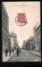 CPA Puteaux, Rue de neuilly 1906 