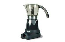 Commodore - Cafetière Italienne Electrique en Inox | 6 Tasses | Noir