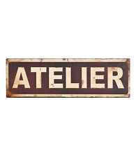 Plaque métal  Atelier 35x11cm,idée cadeau déco garage ,neuve