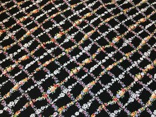 Ancien tissu crèpe fleuri