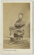CDV 1860-70 Bernheim-Wormser à Mulhouse. Homme en blouse de travail. Caquette.