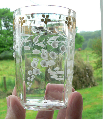 Ancien verre émaillé - verre,