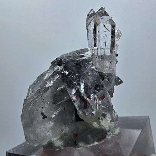 Quartz arlequin avec analcime