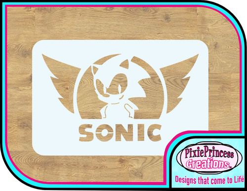 Sonic hedgehog pochoir mylar - sonic, b