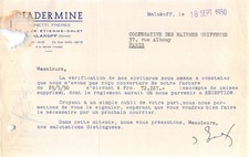 1950 DIADERMINE A MALAKOFF - COOPERATIVE DES MAITRES COIFFEURS A PARIS   FA
