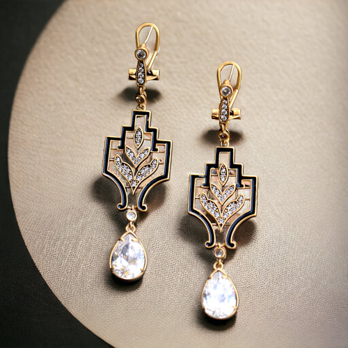 Boucles oreilles art déco - boucles,