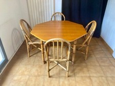 TABLE en ROTIN - ARTISANAT - VINTAGE
