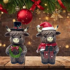 Lot de 2 figurines de vache