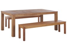 Beliani - Ensemble de Repas de Jardin 6 Places avec Table et 2 Bancs - Monsano -
