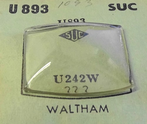 Verre montre u893 - waltham, 22.2