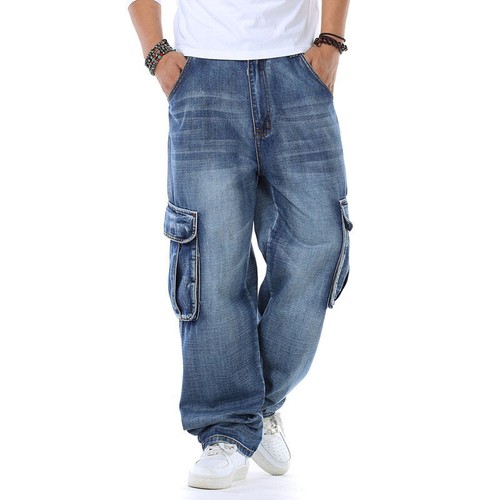 Pantalons cargo jean baggy - jean,