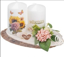 grande bougie à décorer + décorations en cadeau