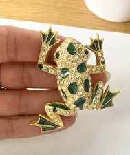 Grande Broche Sardi Grenouille Émaillée vintage jewelry brooch bijoux Collection