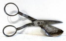 Ancien Ciseaux Mouchette Coupe Flamme