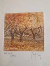 2 petites eaux fortes signées