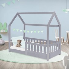 Lit d'enfant gris clair en