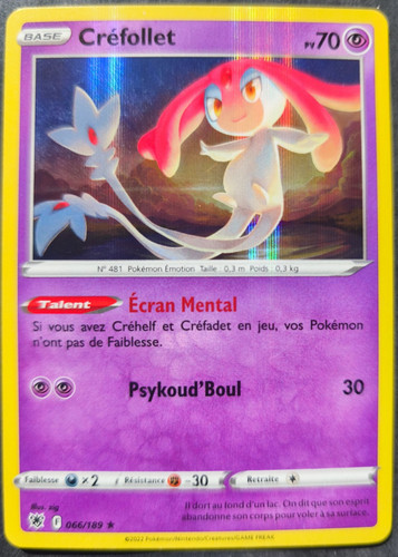 Carte pokémon holo créfollet - holo,