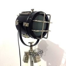 Lampe De Sol Rétro Vintage Avec Support Industriel Phare En Bois Trépied