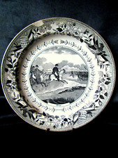 ASSIETTE PARLANTE MONTEREAU JENA Iena Bataille Napoleon Bonaparte Empire av.1840