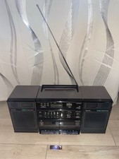 Philips D 8678 Double Deck Stereo System Radio Tuner FM/AM Boombox Vintage