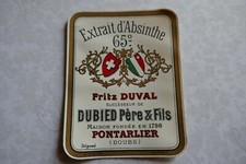 étiquette petite ABSINTHE 65o FRITZ DUVAL  DUBIED Père et fils PONTARLIER Doubs