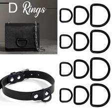 Métal Anneaux D Non Soudé Noir Dee Forme Boucles Sac Sangles Ceintures 20mm 25mm