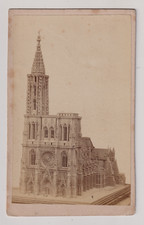 CDV Strasbourg - Maquette ? de la Cathédrale - Vintage albumen print c.1860