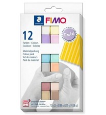 STAEDTLER FIMO Pâte À Modeler Souple Durcissant Au Four 12 X 25 G Blocs - Pastel