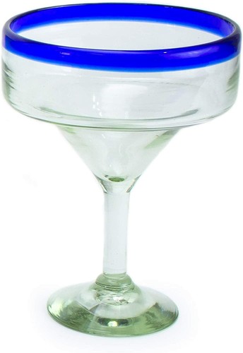 Vintage blue swirl - blue, blown
