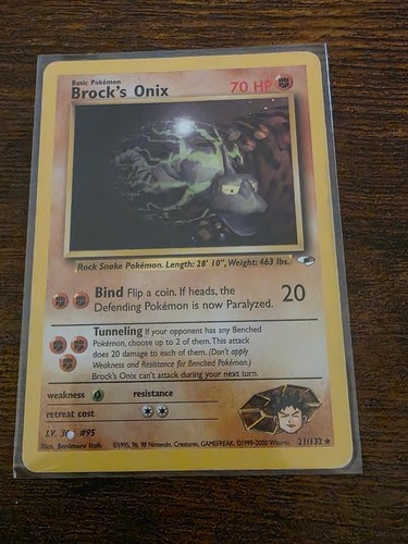 Brock onix 132 rare gym - onix,