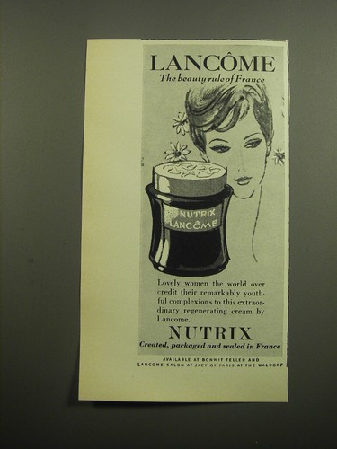 1960 lancome nutrix - lancome, ad
