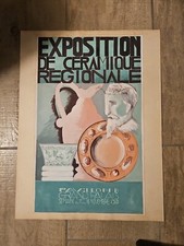 Affiche Ancienne Exposition De Céramique Régionale 