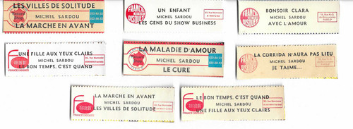 Lot etiquettes juke box - lot, 8