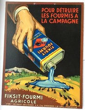 ANCIEN CARTON FIKSIT FOURMI AGRICOLE ETAB REYNAUD GEILINGER MARSEILLE CARDBOARD