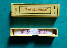 § mercerie ancienne, boite ruban étiquette linge initiales F. V.